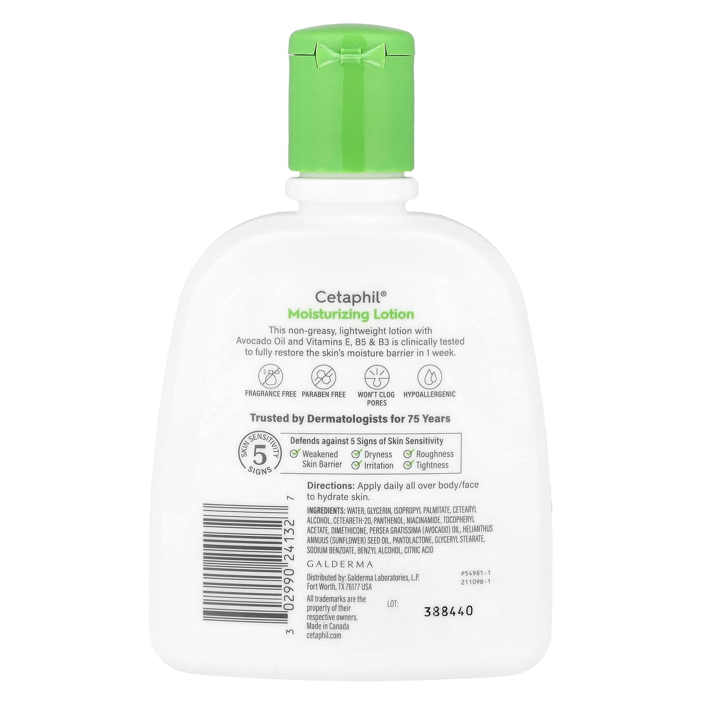 Cetaphil Moisturizing Lotion for Sensitive Skin, 8 fl oz - Image 2