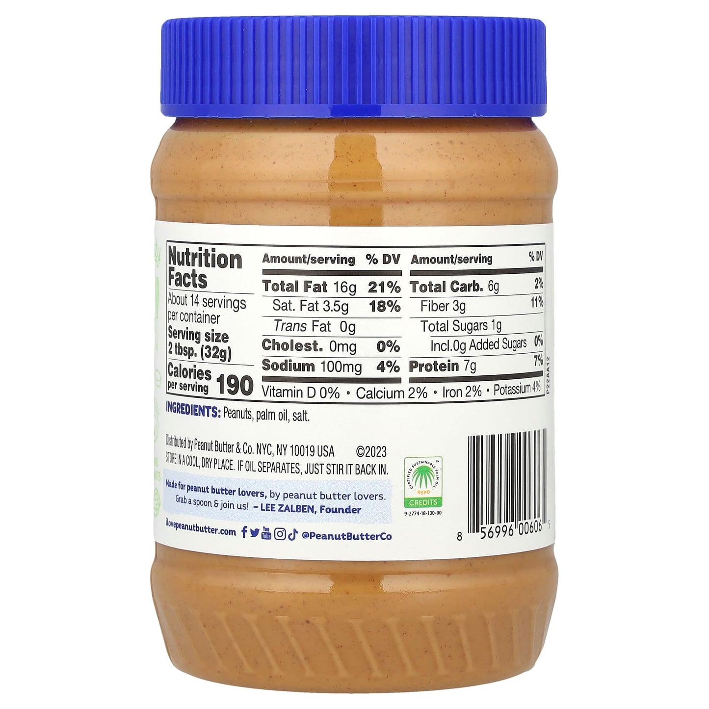 Peanut Butter & Co., Peanut Butter Spread, Simply Smooth™, 16 oz (454 g) - Image 2