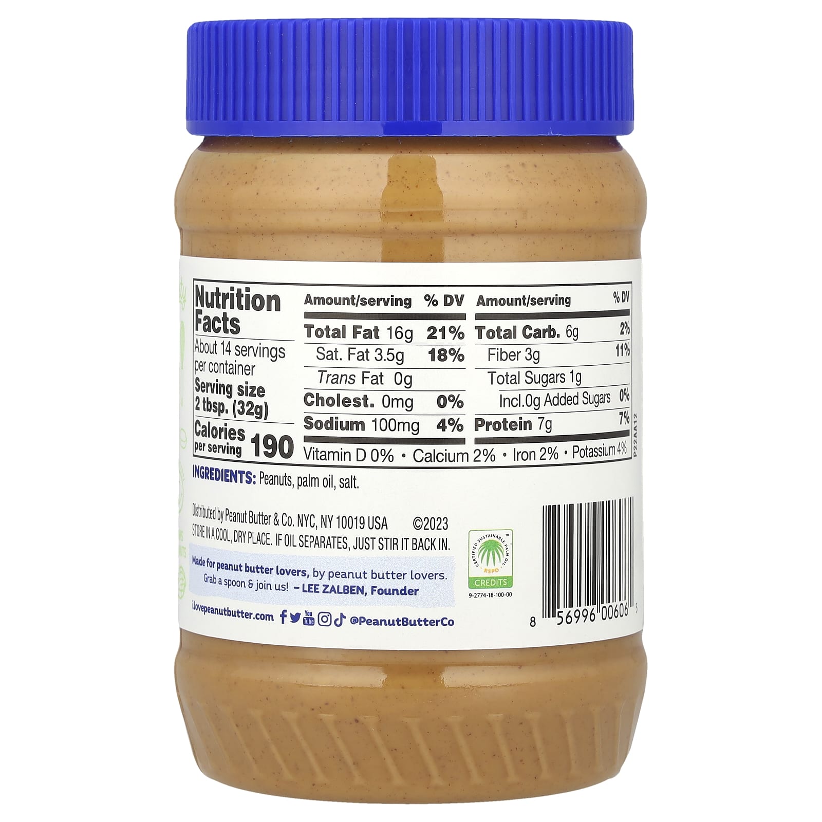 Peanut Butter & Co., Peanut Butter Spread, Simply Smooth™, 16 oz (454 g) - Image 2