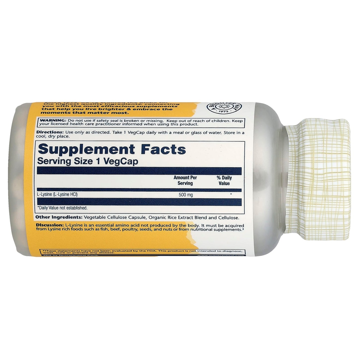 Solaray, L-Lysine, 500 mg, 60 VegCaps - Image 2