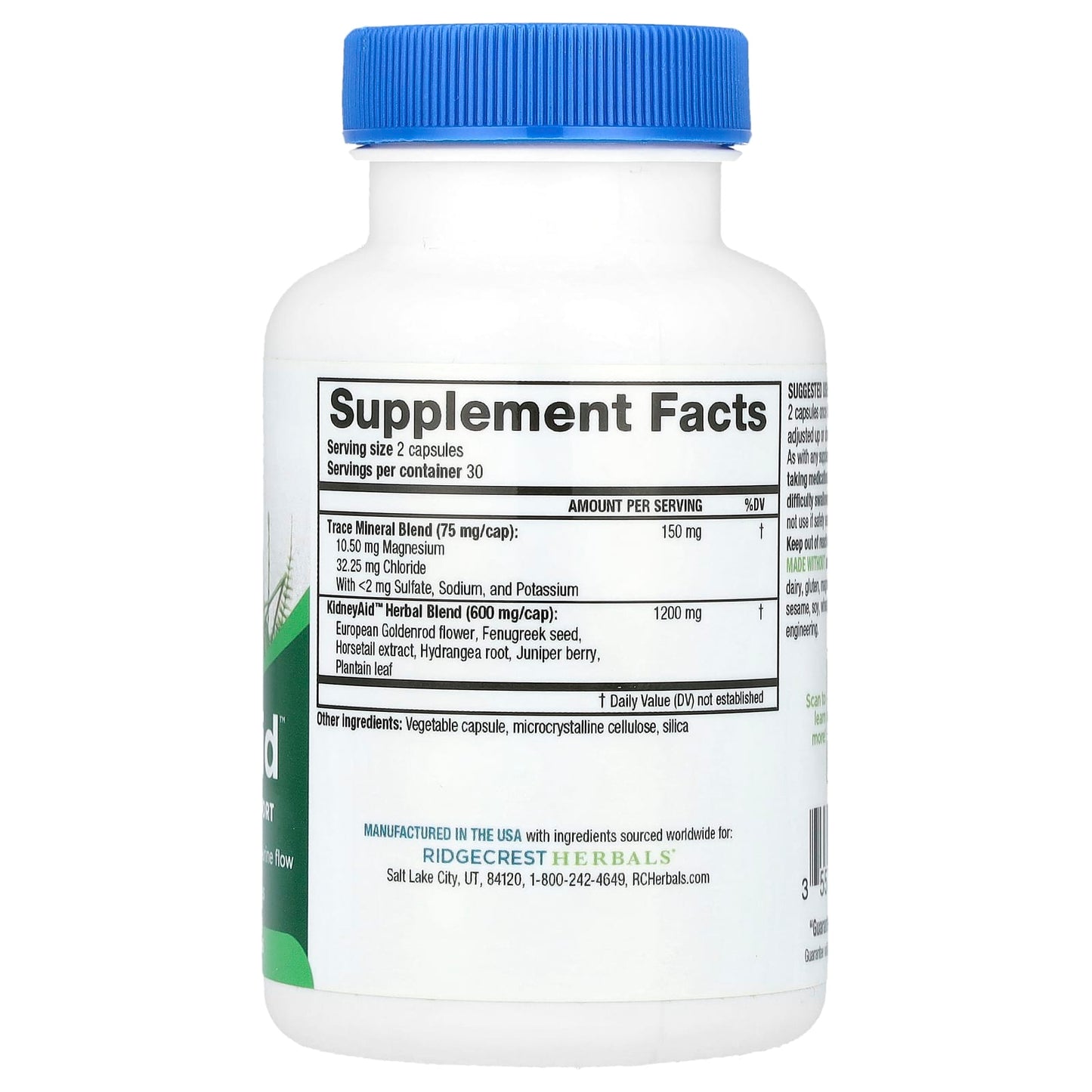 RidgeCrest Herbals, KidneyAid™, 60 Caps - Image 2