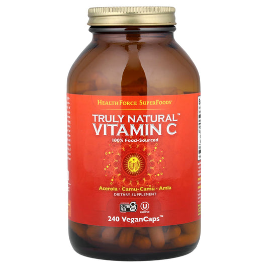Truly Natural Vitamin C, 240 Vegan Capsules by HealthForce Superfoods - Image 1