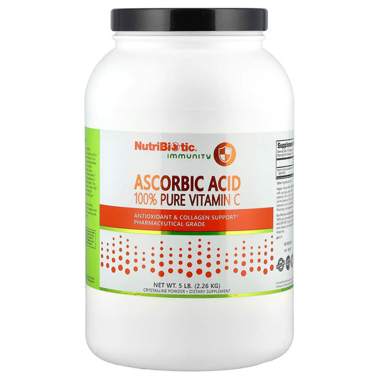 NutriBiotic, Immunity, Ascorbic Acid, 100% Pure Vitamin C, Crystalline Powder, 5 lb (2.26 kg) - Image 1