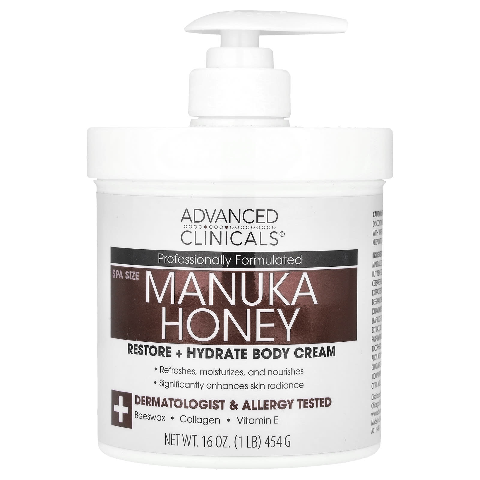 Manuka Honey Body Cream for Dry, Aging Skin - Advanced Clinicals - Image 1
