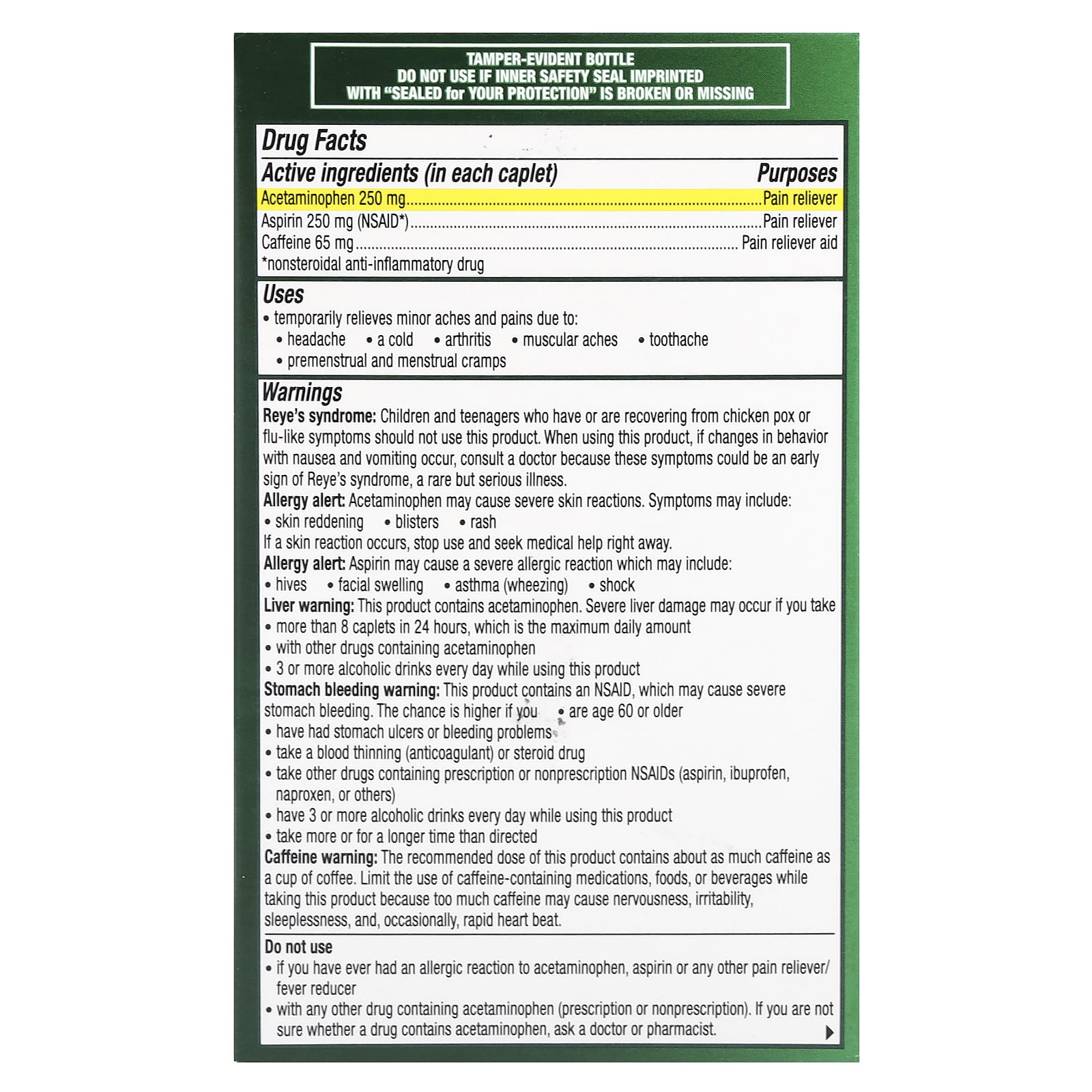 Excedrin Extra Strength Headache Relief Caplets, 200 Count - Image 2