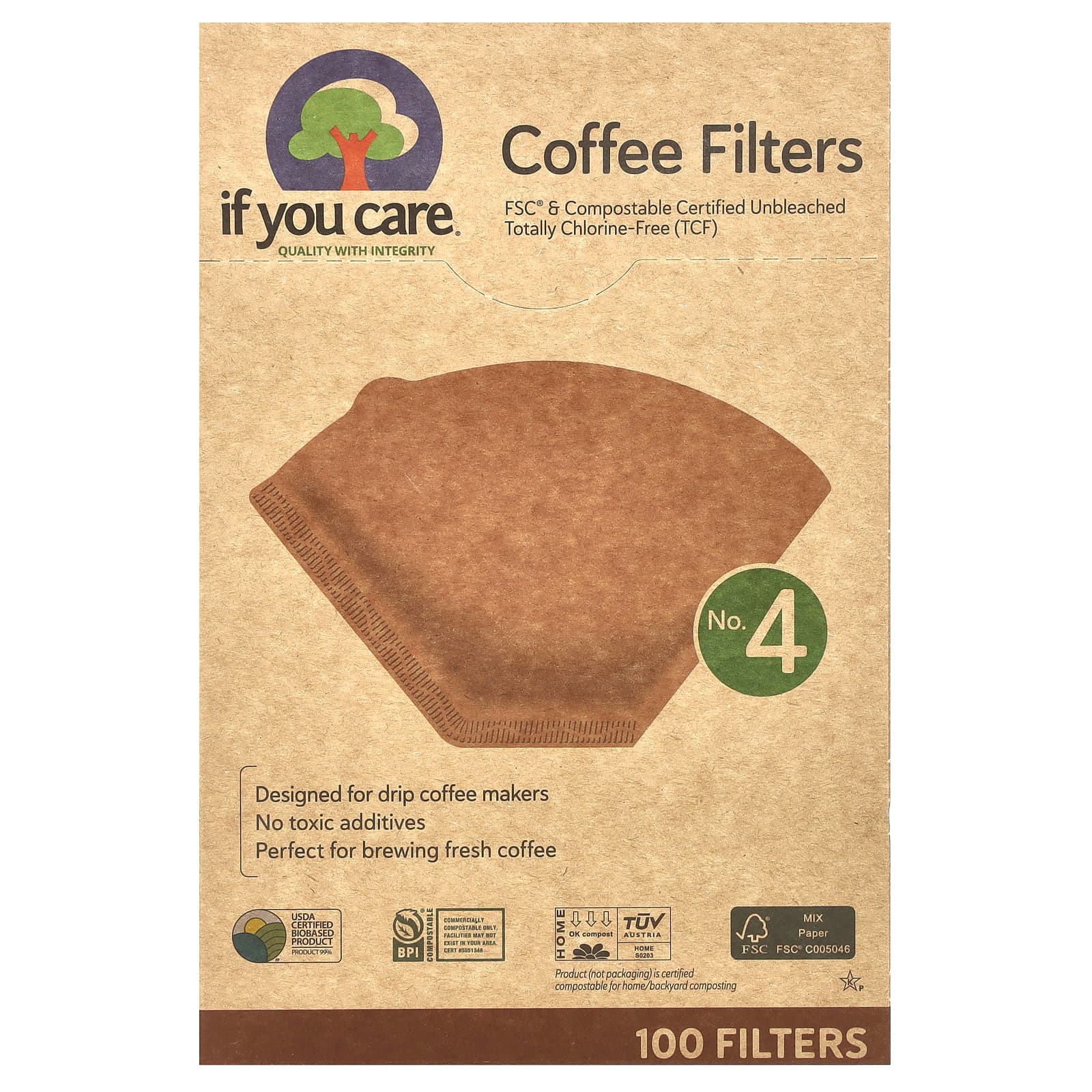Eco-Friendly Coffee Filters - Unbleached, Compostable & TCF - Image 1