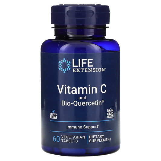 Life Extension, Vitamin C and Bio-Quercetin, 60 Vegetarian Tablets - Image 1