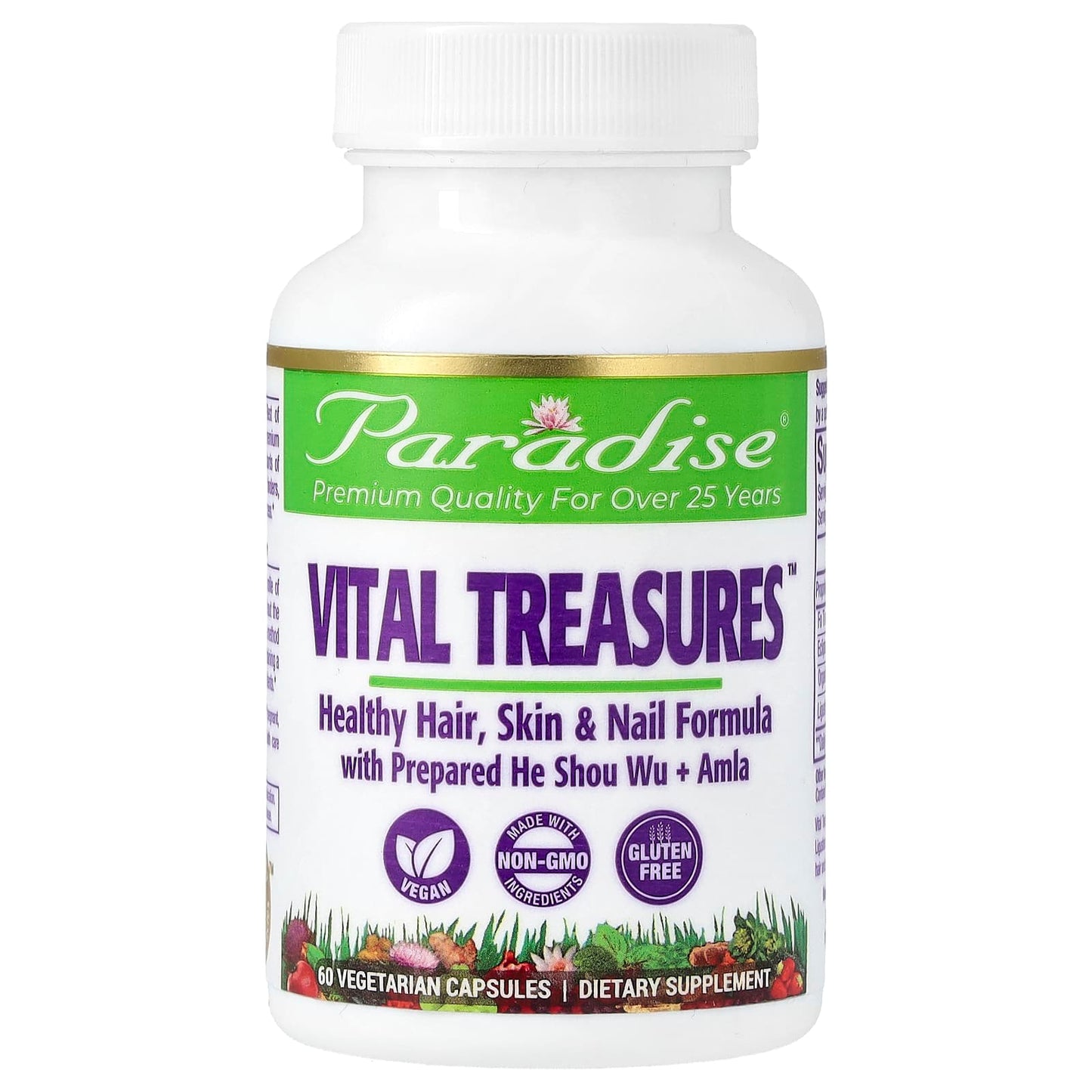 Paradise Herbs, Vital Treasures, 60 Vegetarian Capsules - Image 1