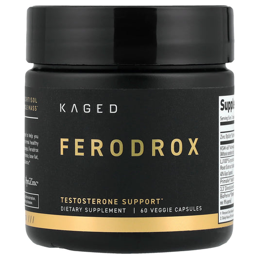 Boost Testosterone with Kaged Ferodrox - 60 Veggie Capsules - Image 1