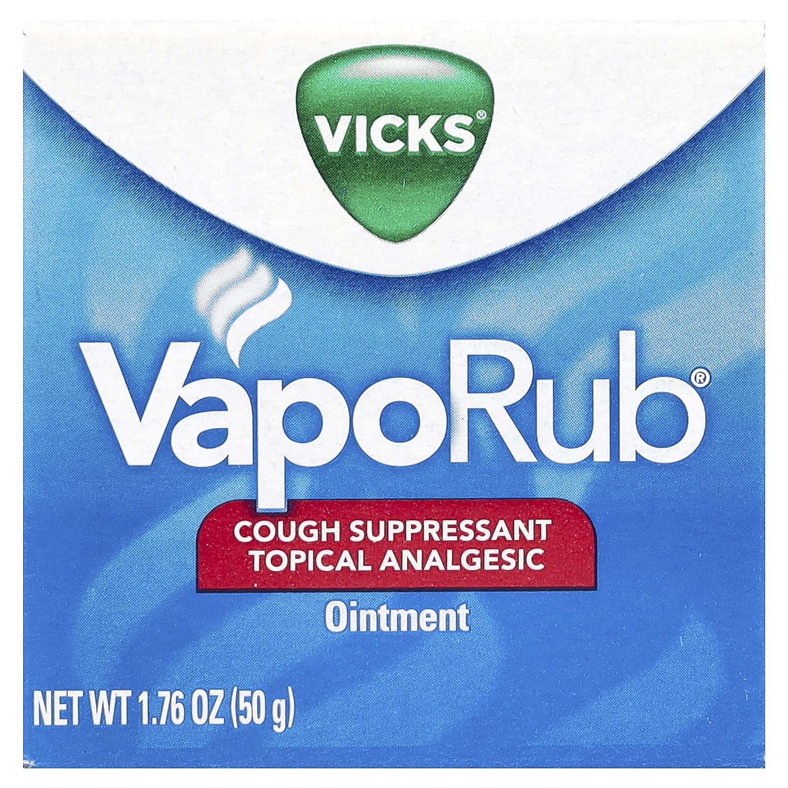 Vicks, VapoRub®, Cough Suppressant Topical Analgesic Ointment, 1.76 oz (50 g) - Image 2