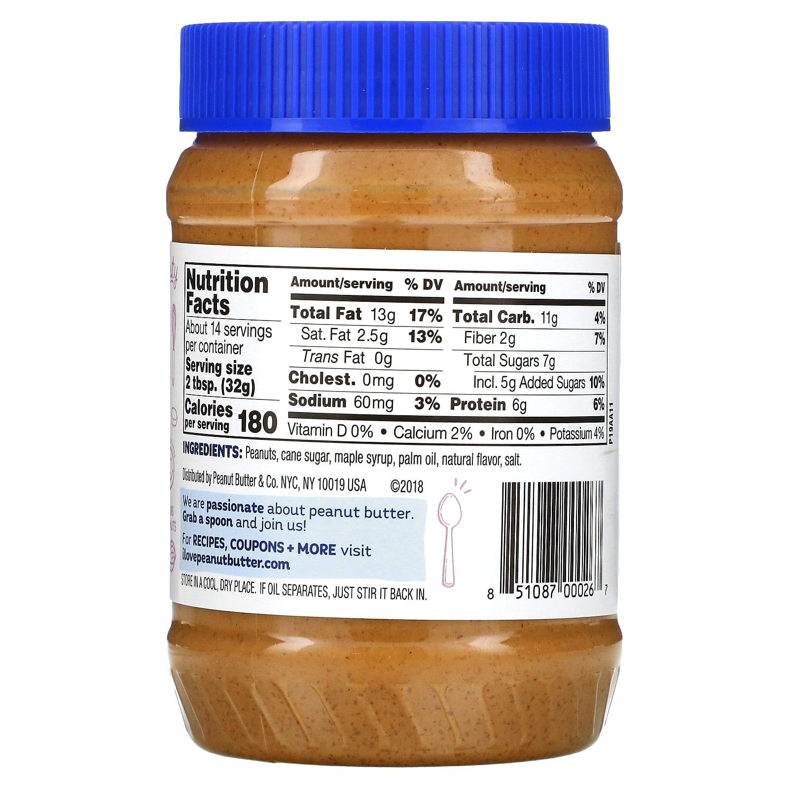 Peanut Butter & Co., Peanut Butter Spread, Mighty Maple, 16 oz (454 g) - Image 2