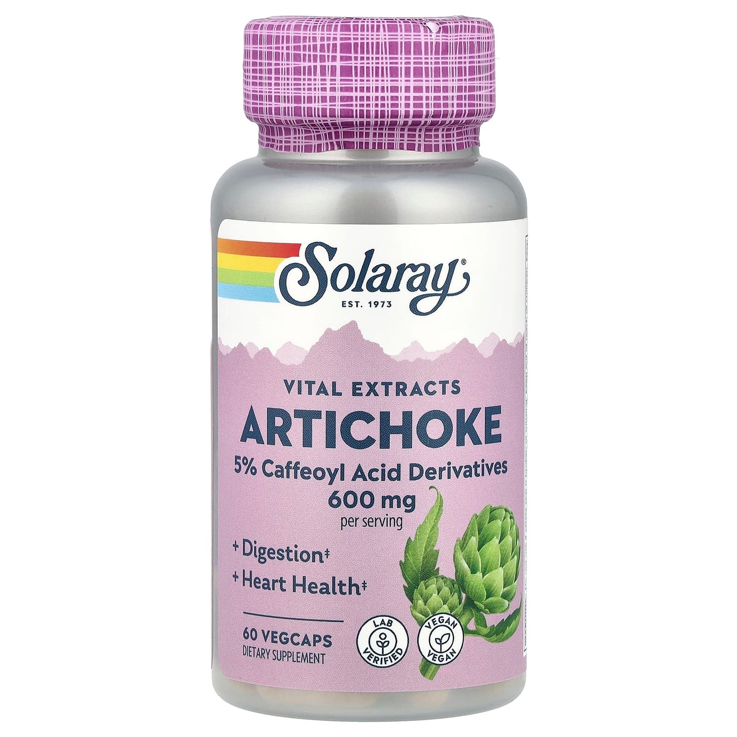 Solaray, Vital Extracts, Artichoke, 60 Vegcaps (300 mg per Capsule) - Image 1
