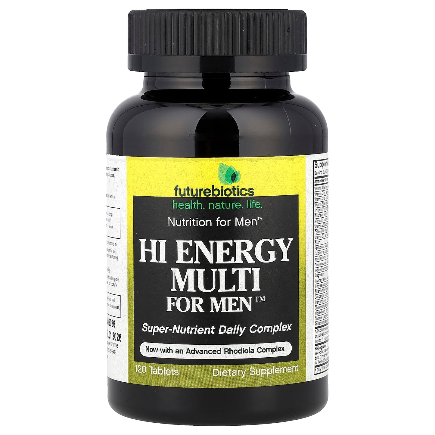 FutureBiotics Hi Energy Multi for Men, Advanced Rhodiola Complex, 120 Tablets - Image 1