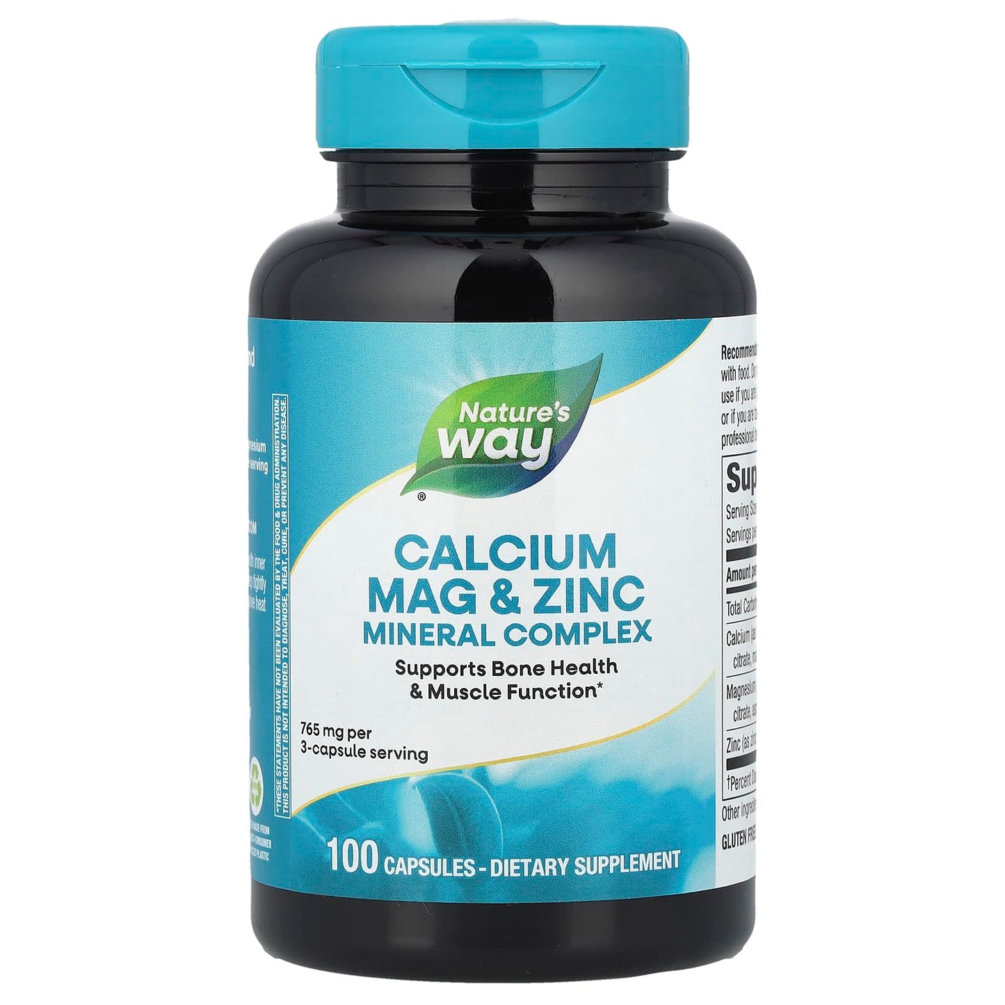 Nature's Way, Calcium Mag & Zinc Mineral Complex, 100 Capsules - Image 1
