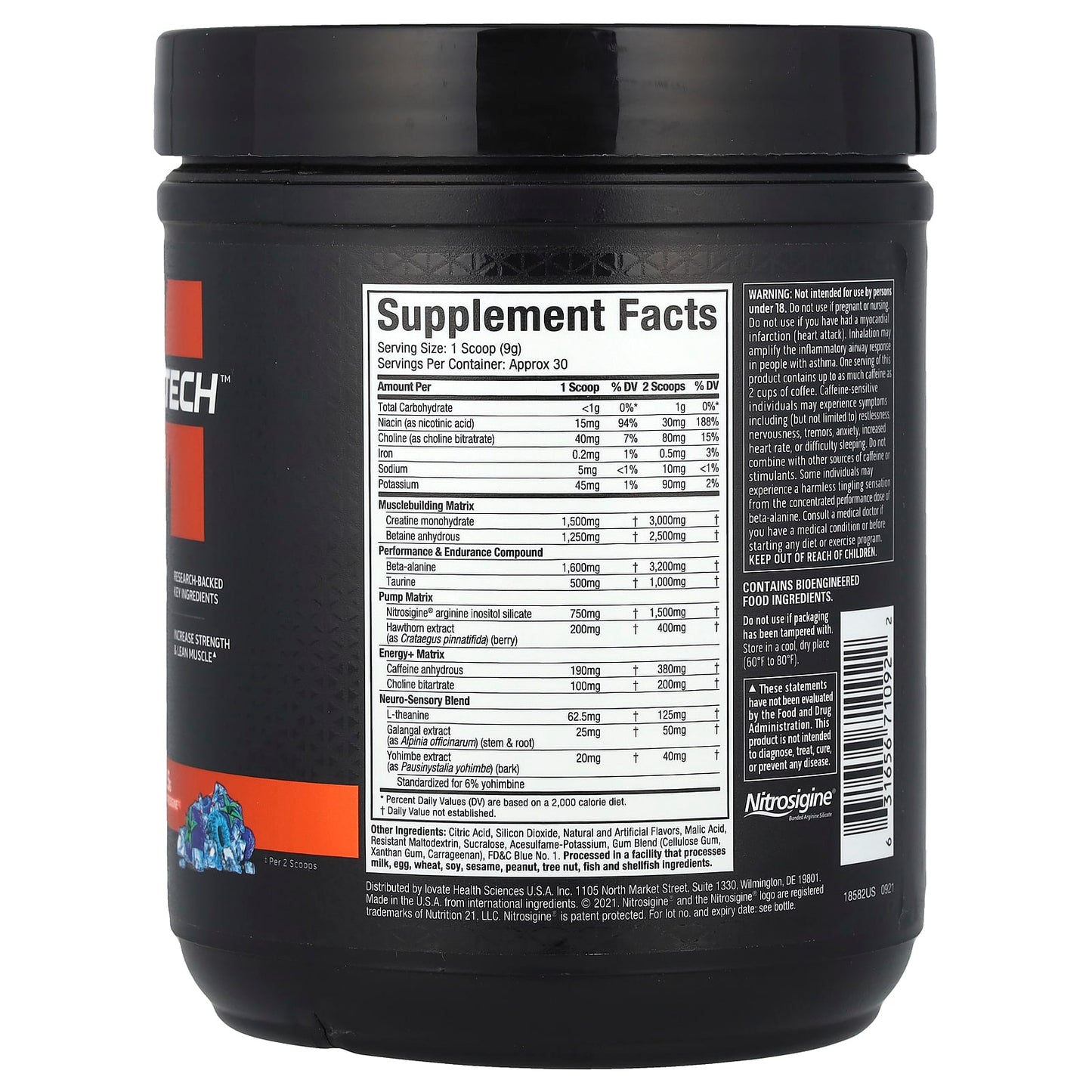 MuscleTech, VaporX5®, Pre-Workout, Blue Razz Freeze, 9.4 oz (266 g) - Image 2