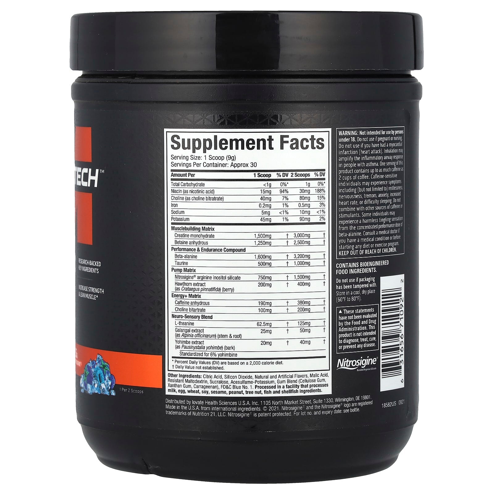 MuscleTech, VaporX5®, Pre-Workout, Blue Razz Freeze, 9.4 oz (266 g) - Image 2