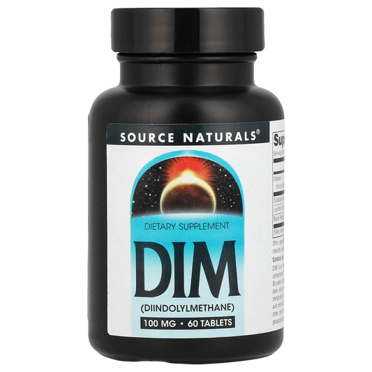 Source Naturals, DIM, 100 mg, 60 Tablets - Image 1