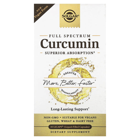 Solgar, Full Spectrum Curcumin, 30 LiCaps - Image 1