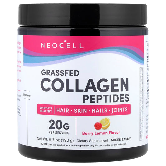 NeoCell, Grassfed Collagen Peptides, Berry Lemon, 6.7 oz (190 g) - Image 1