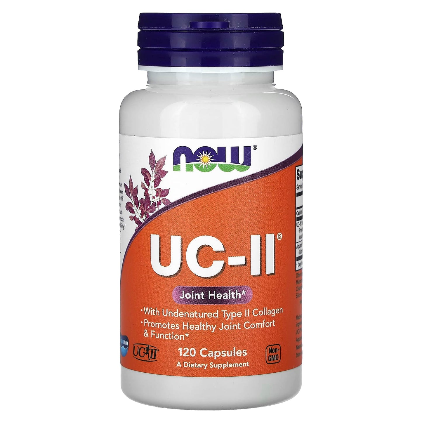 NOW Foods, UC-II® Joint Health with Undenatured Type II Collagen, 120 Capsules - Image 1