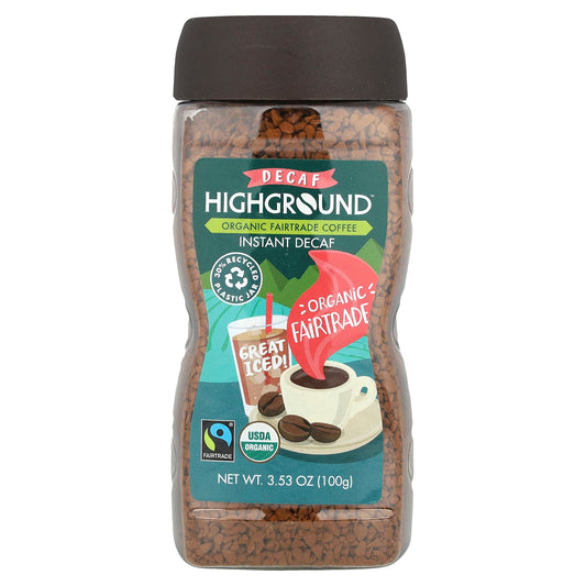 Highground Organic Decaf Instant Coffee | Medium Roast | 3.53 oz - Image 1