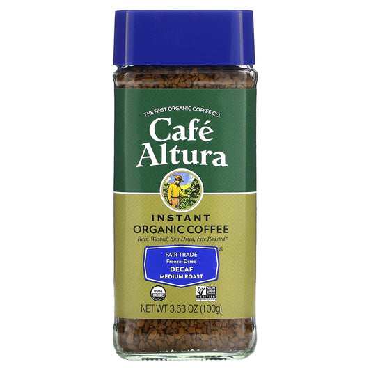 Decaf Organic Freeze-Dried Coffee by Cafe Altura, 100g - Image 1