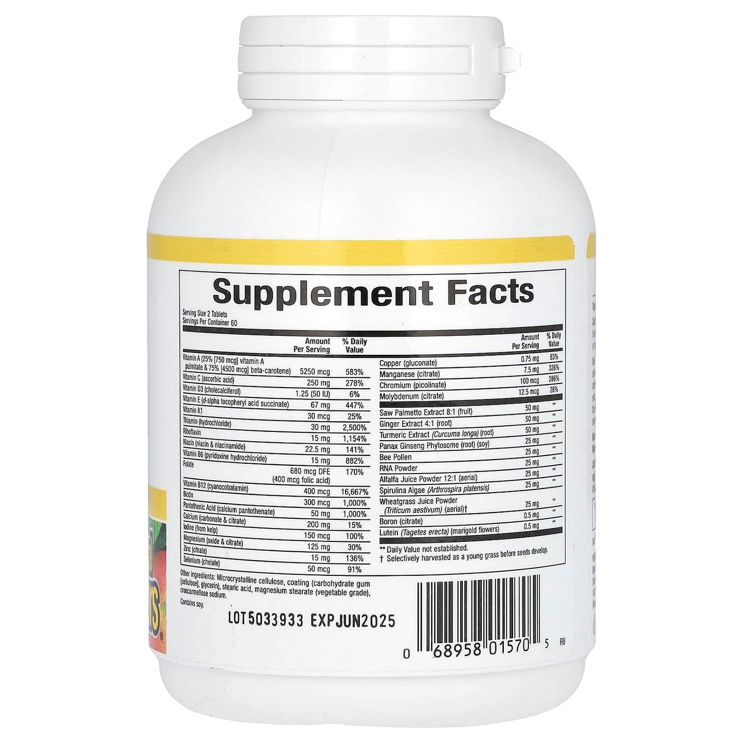 Natural Factors, Men's MultiStart, Vitamin A Day for Men, 120 Tablets - Image 2