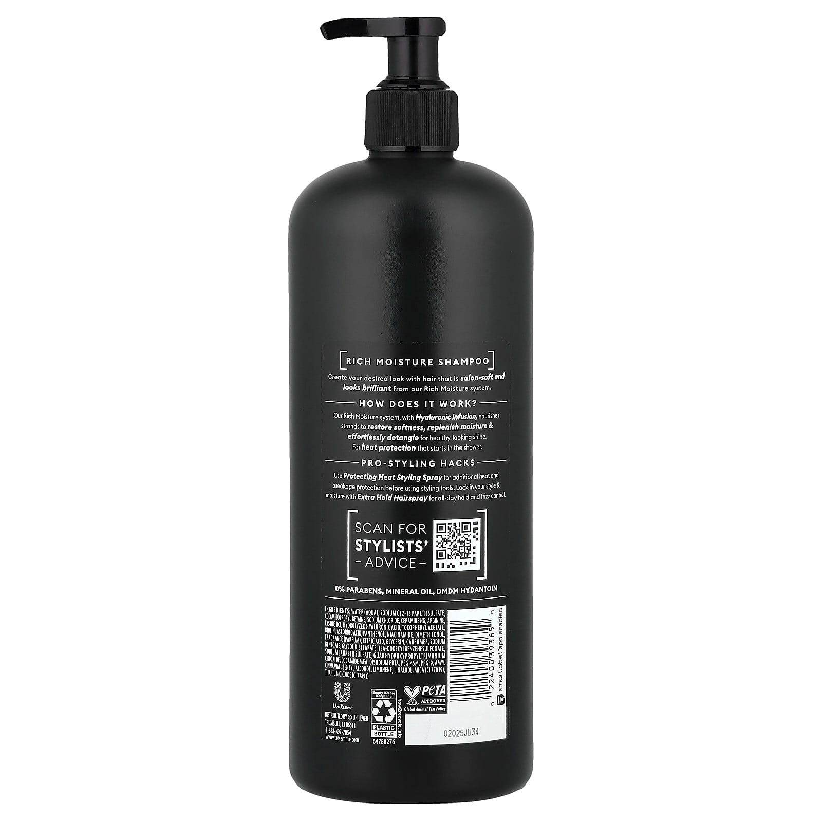 TRESemmé, Rich Moisture Shampoo, 28 fl oz (828 ml) - Image 2