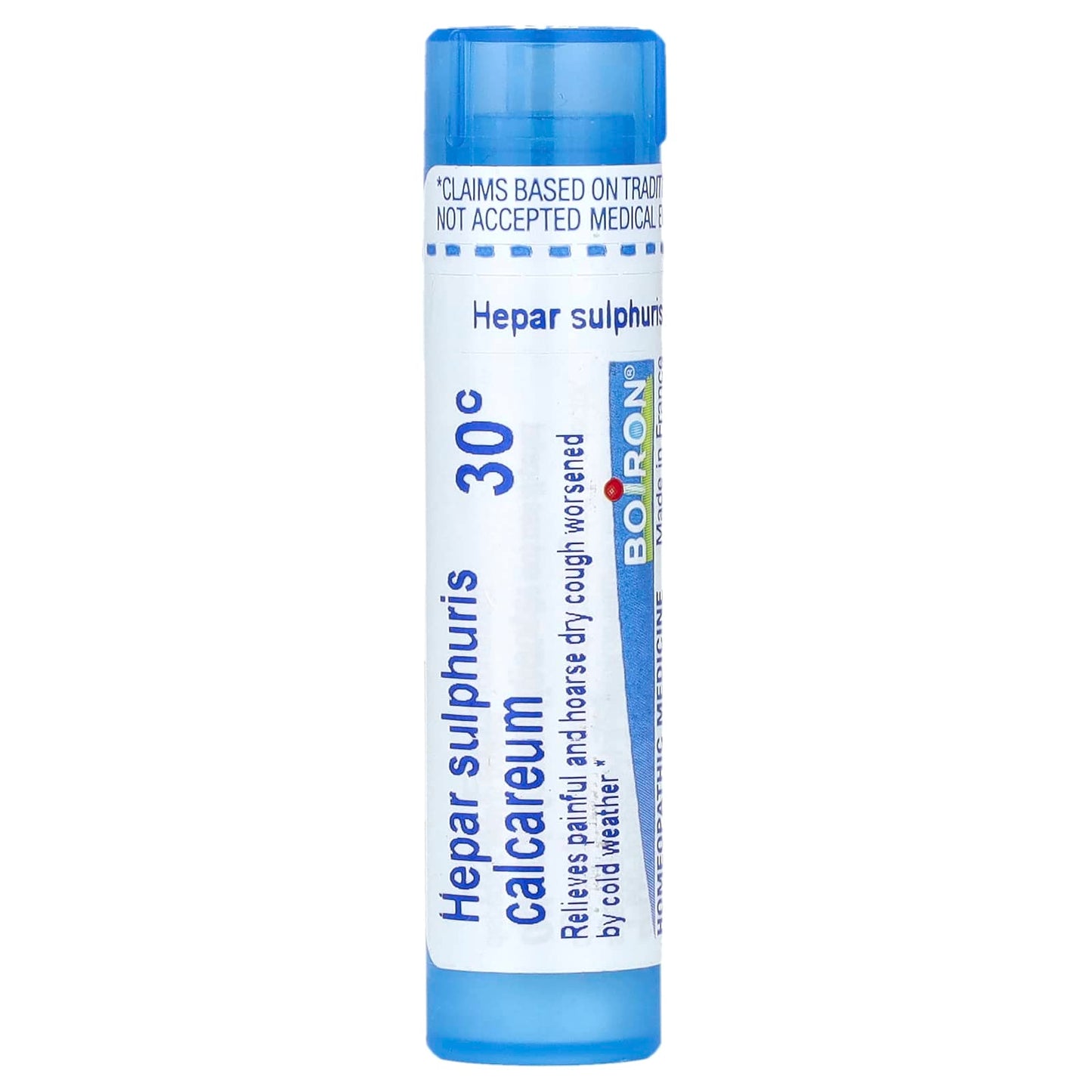 Boiron Hepar Sulphuris Calcareum for Dry Cough Relief 30C, 80 Pellets - Image 1