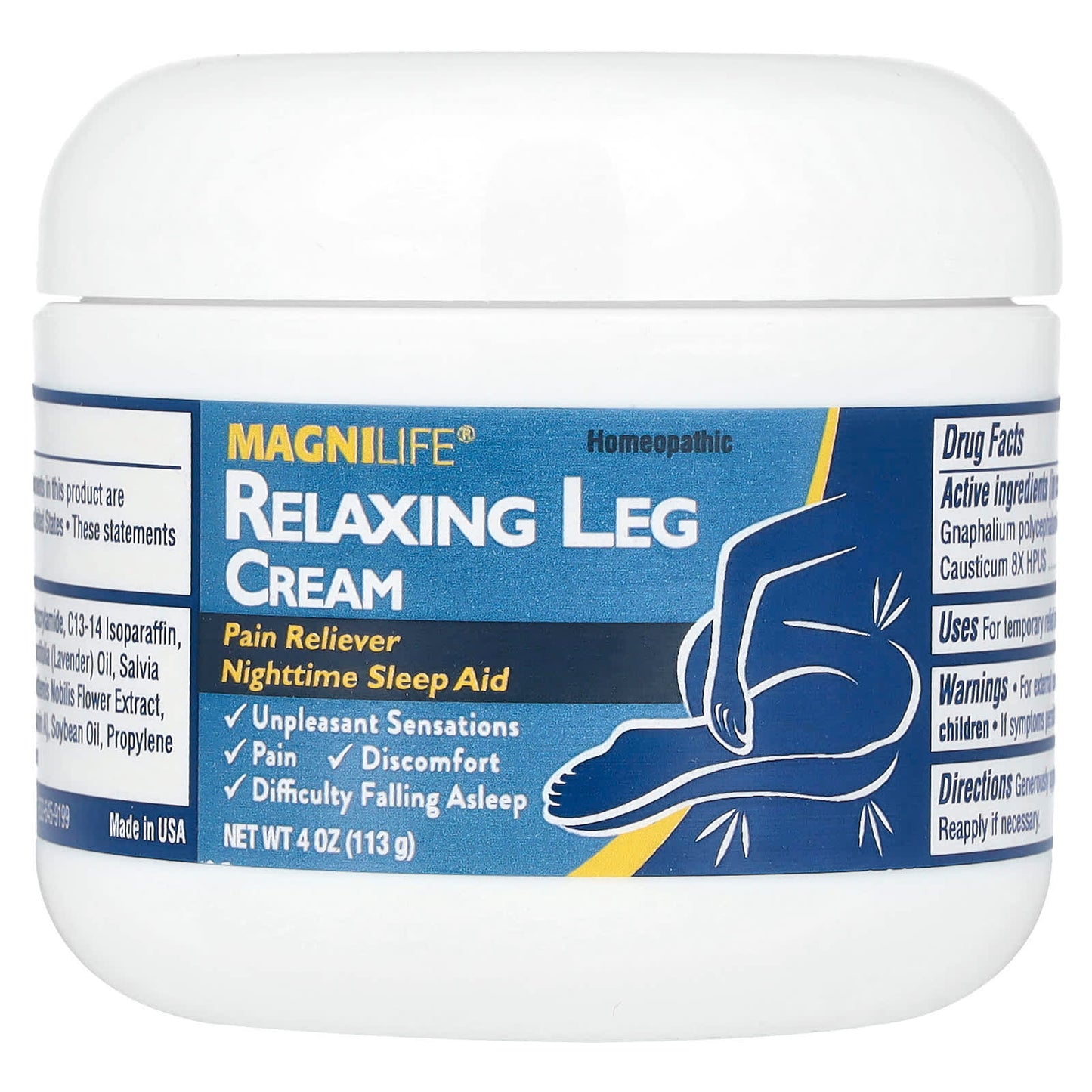MagniLife, Relaxing Leg Cream, 4 oz (113 g) - Image 1