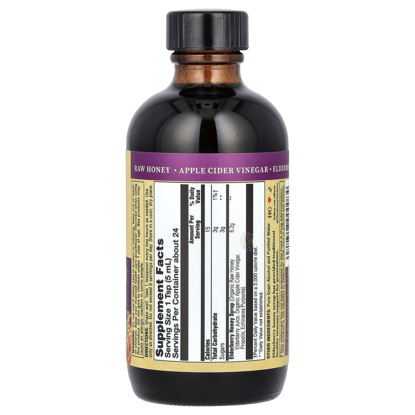 Zand, Immune Syrup, Elderberry & Honey, 4 fl oz (120 ml) - Image 2