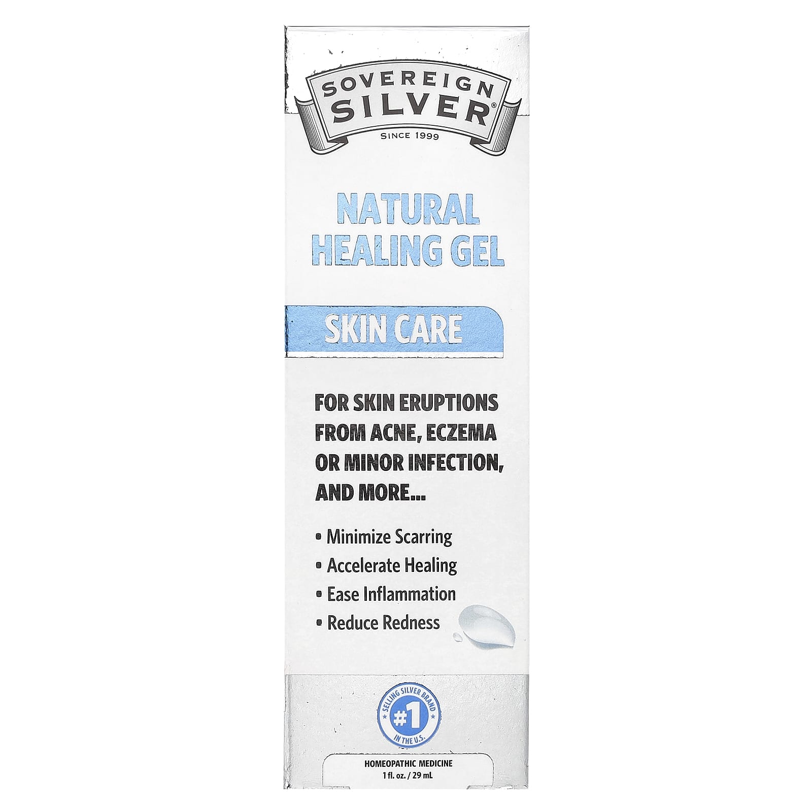 Sovereign Silver, Natural Healing Gel, Skin Care, 1 fl oz (29 ml) - Image 2