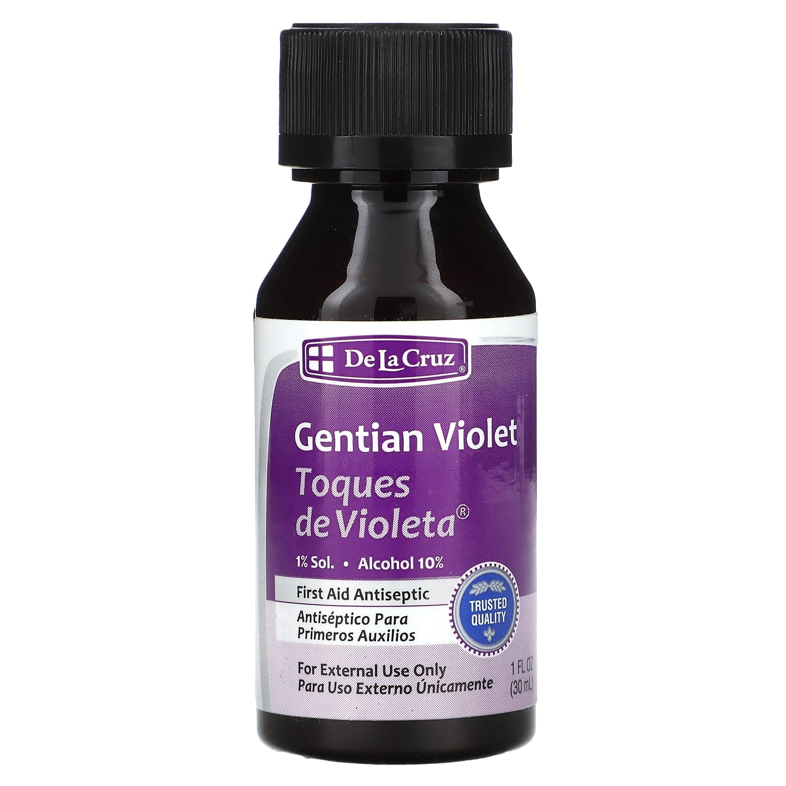 De La Cruz Gentian Violet Antiseptic for Minor Cuts & Scrapes (1 fl oz) - Image 1