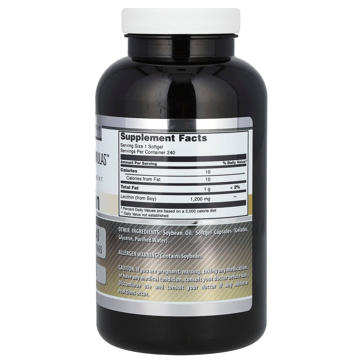 Lecithin 1200mg for Brain, Heart & Digestive Health - 240 Softgels - Image 2