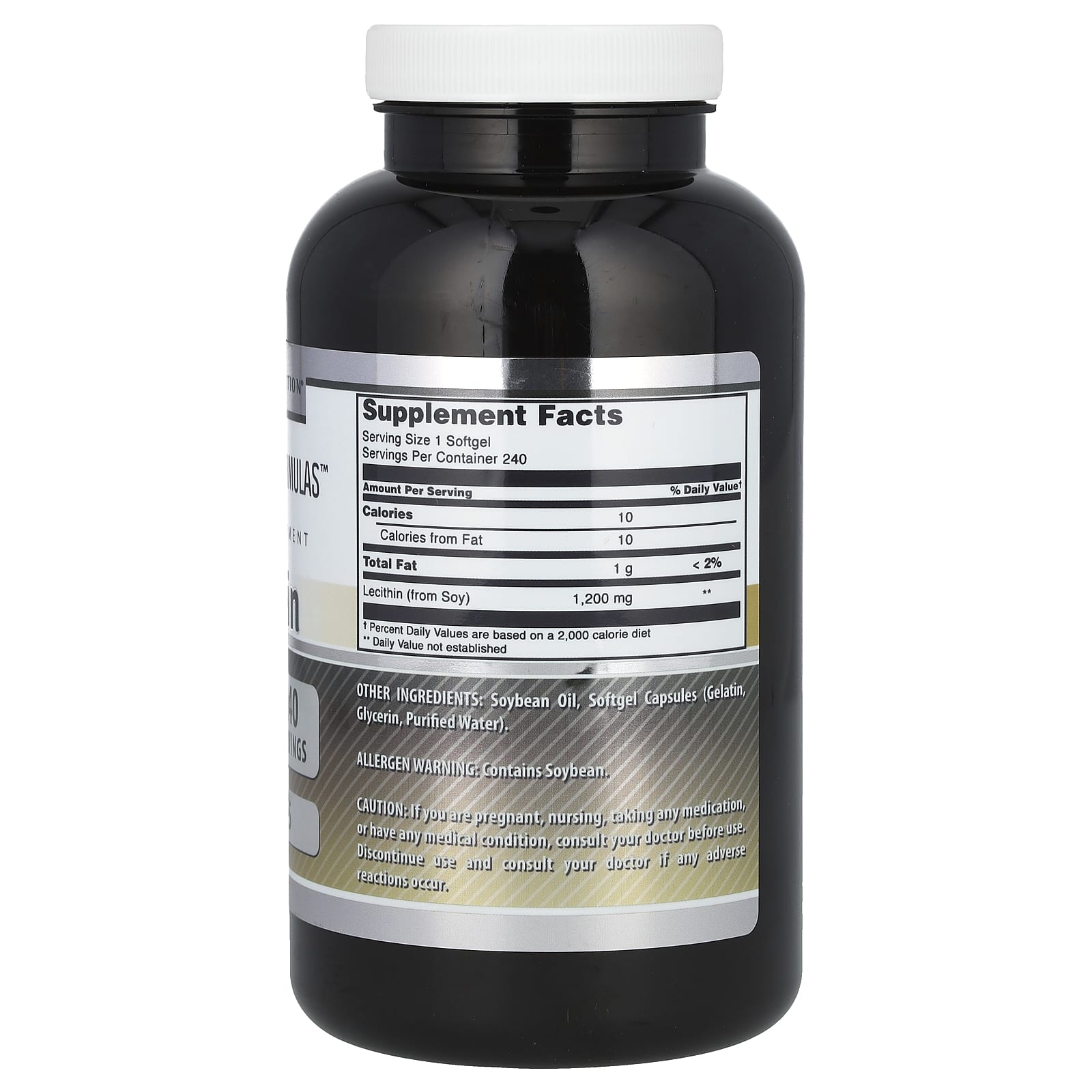 Lecithin 1200mg for Brain, Heart & Digestive Health - 240 Softgels - Image 2