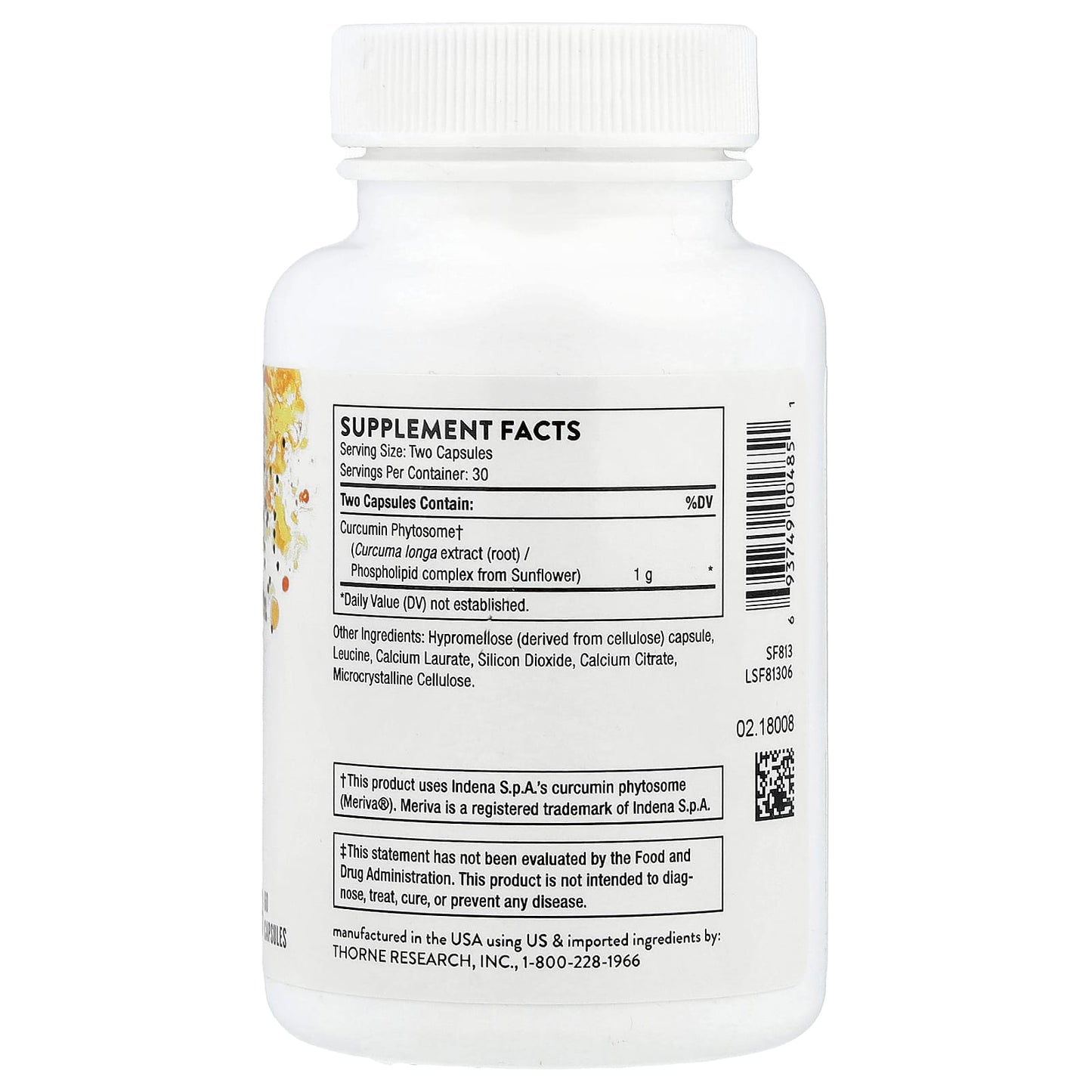 Thorne, Curcumin Phytosome, 60 Capsules (500 mg per Capsule) - Image 2