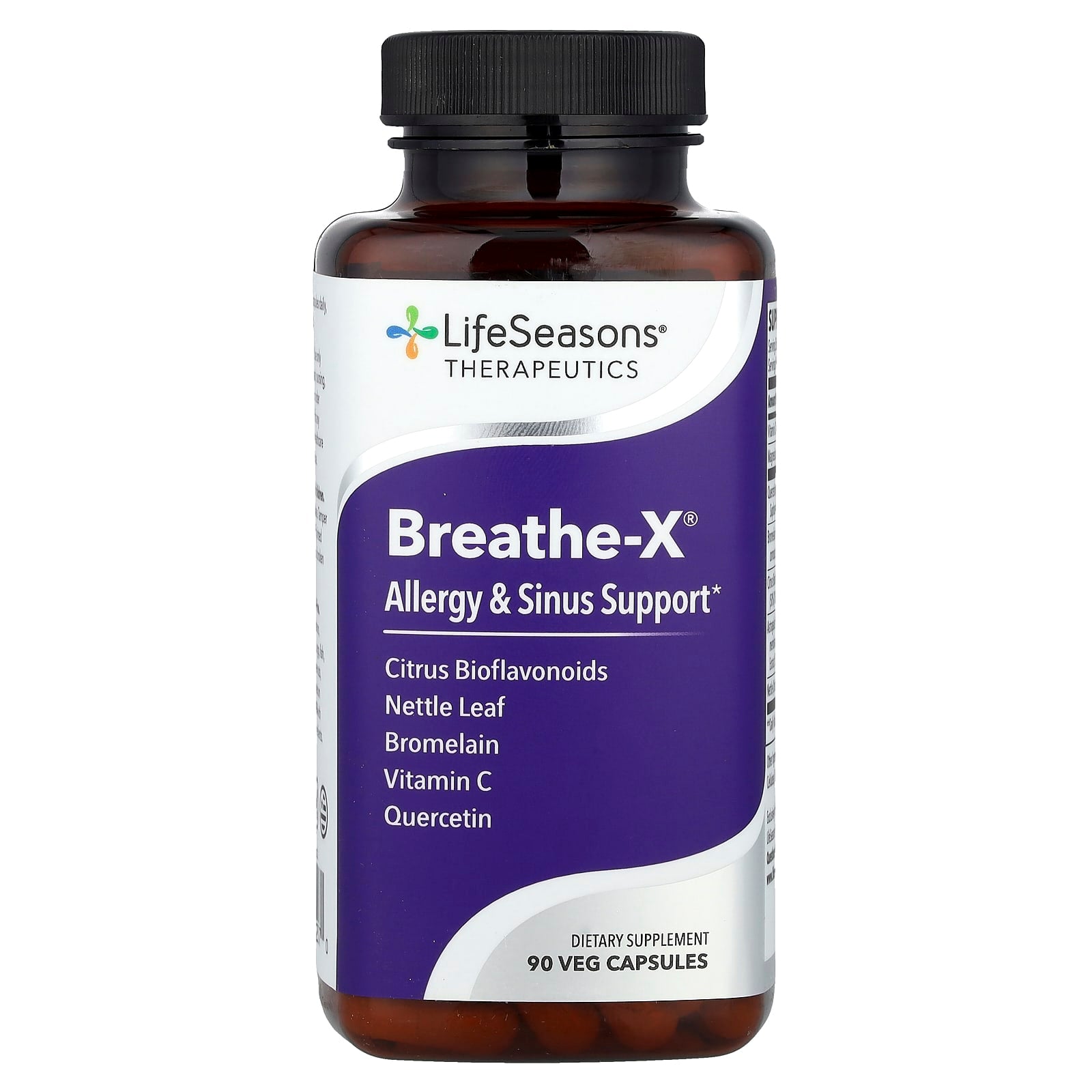 LifeSeasons, Breathe-X®, Allergy & Sinus Support, 90 Veg Capsules - Image 1