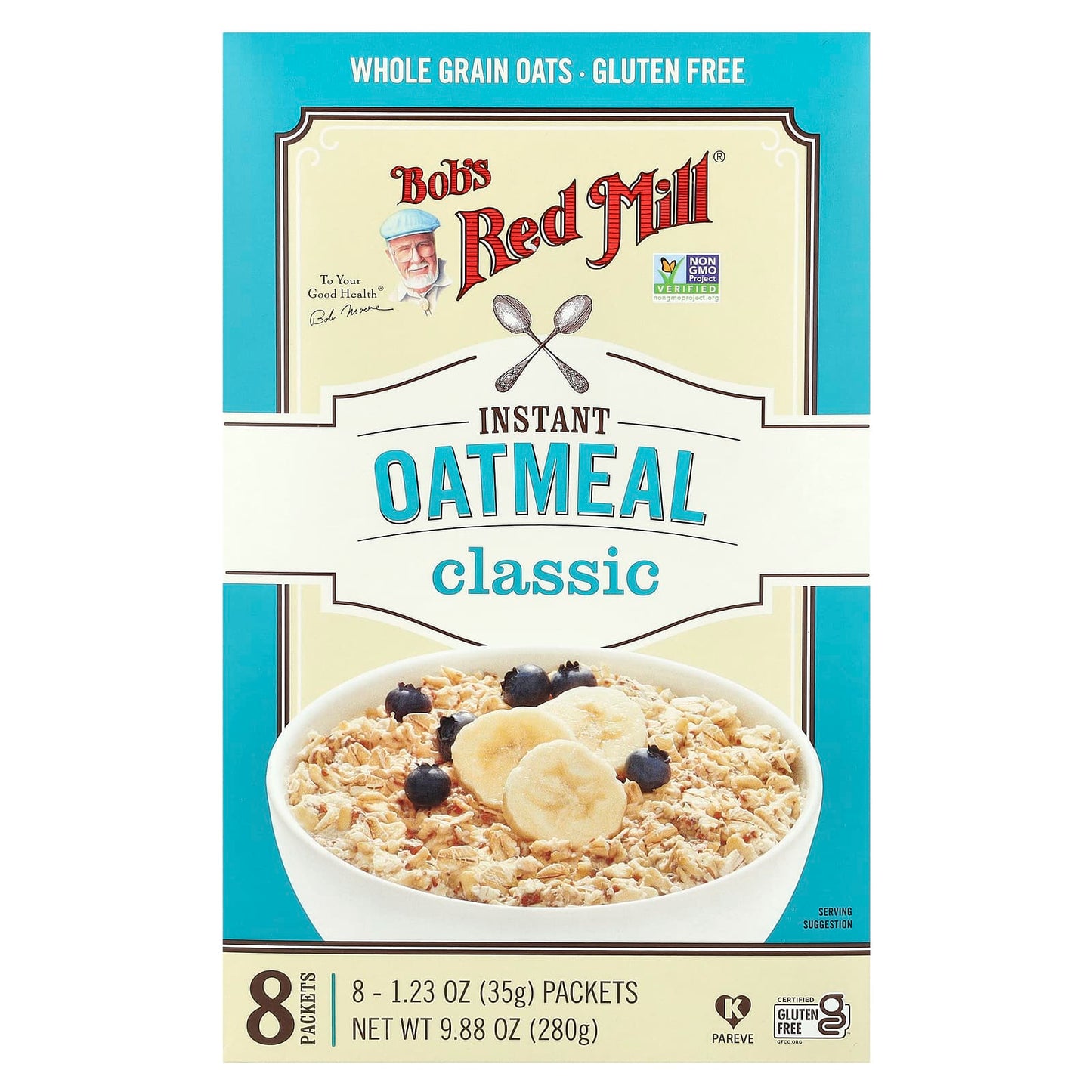 Bob's Red Mill Classic Instant Oatmeal, 8 Packets, 100% Whole Grain - Image 1