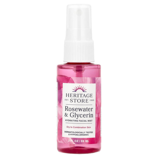 Rosewater & Glycerin Facial Mist for Dry/Combination Skin by Heritage Store - Image 1