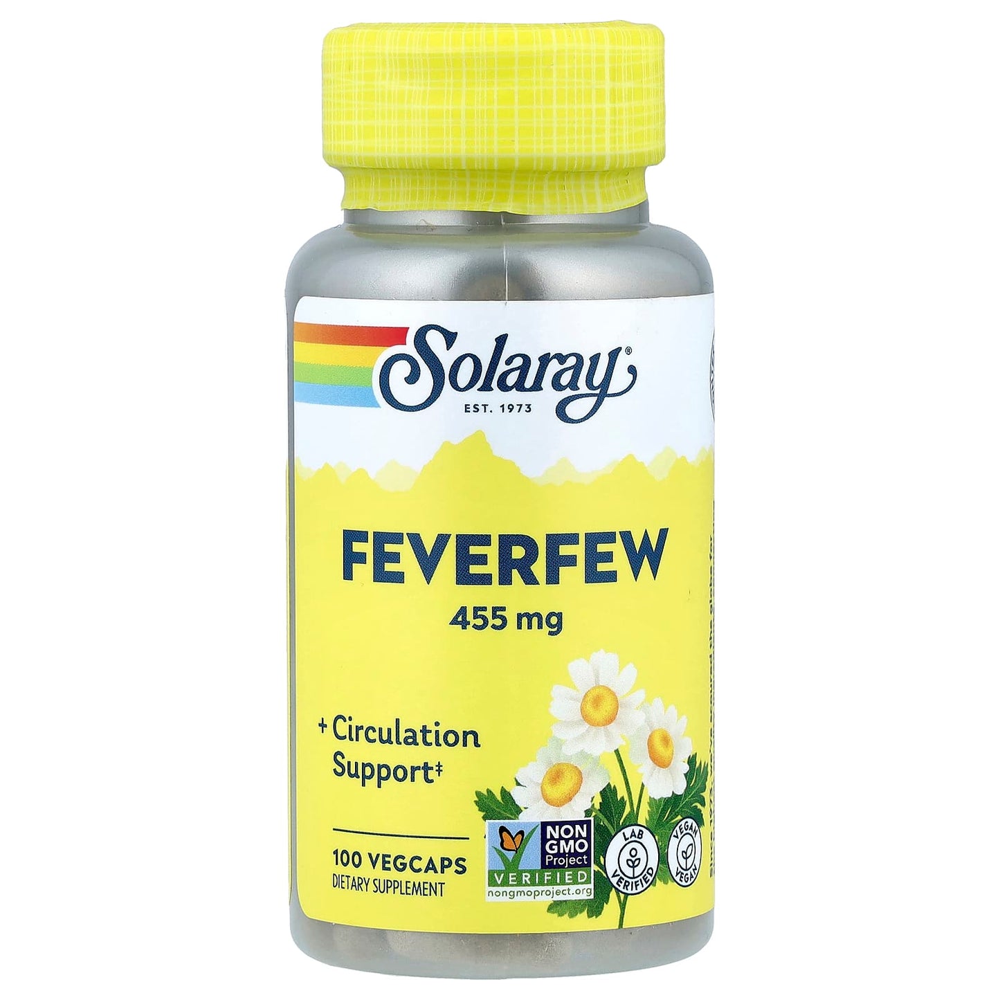 Solaray, Feverfew, 455 mg, 100 VegCaps - Image 1