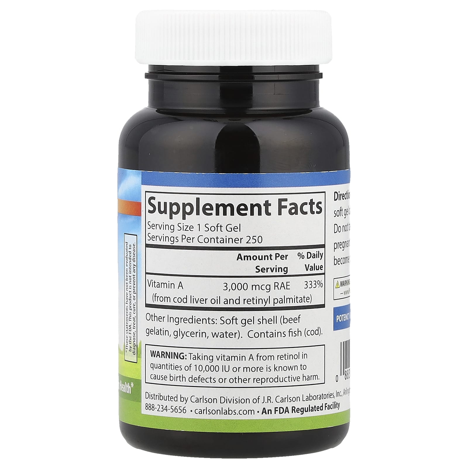 Carlson Vitamin A 3000 mcg for Healthy Vision and Skin - Image 2