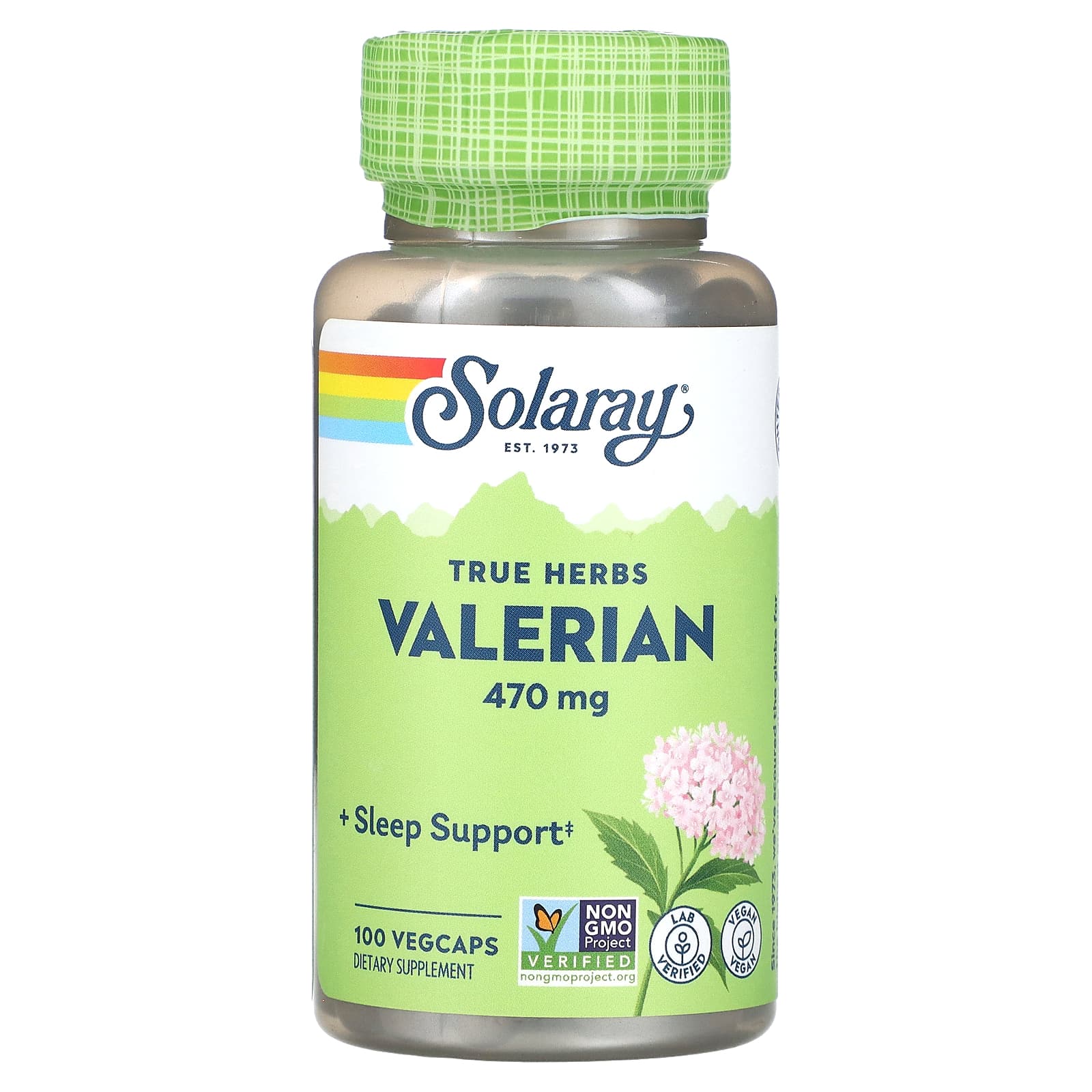 Solaray, True Herbs, Valerian, 470 mg, 100 VegCaps - Image 1