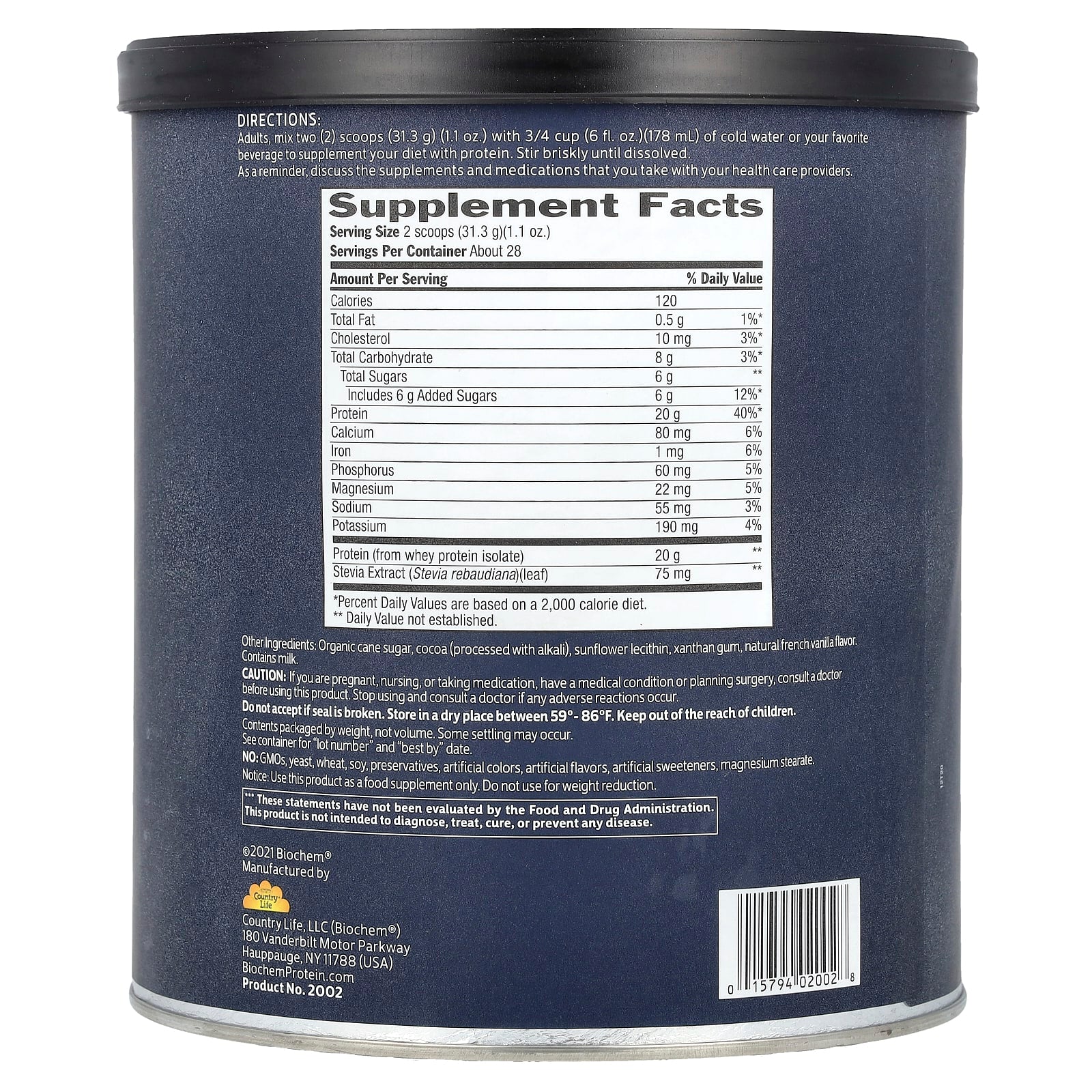 100% Whey Isolate Protein Powder by Biochem - Grass-Fed & Non-GMO - Image 2