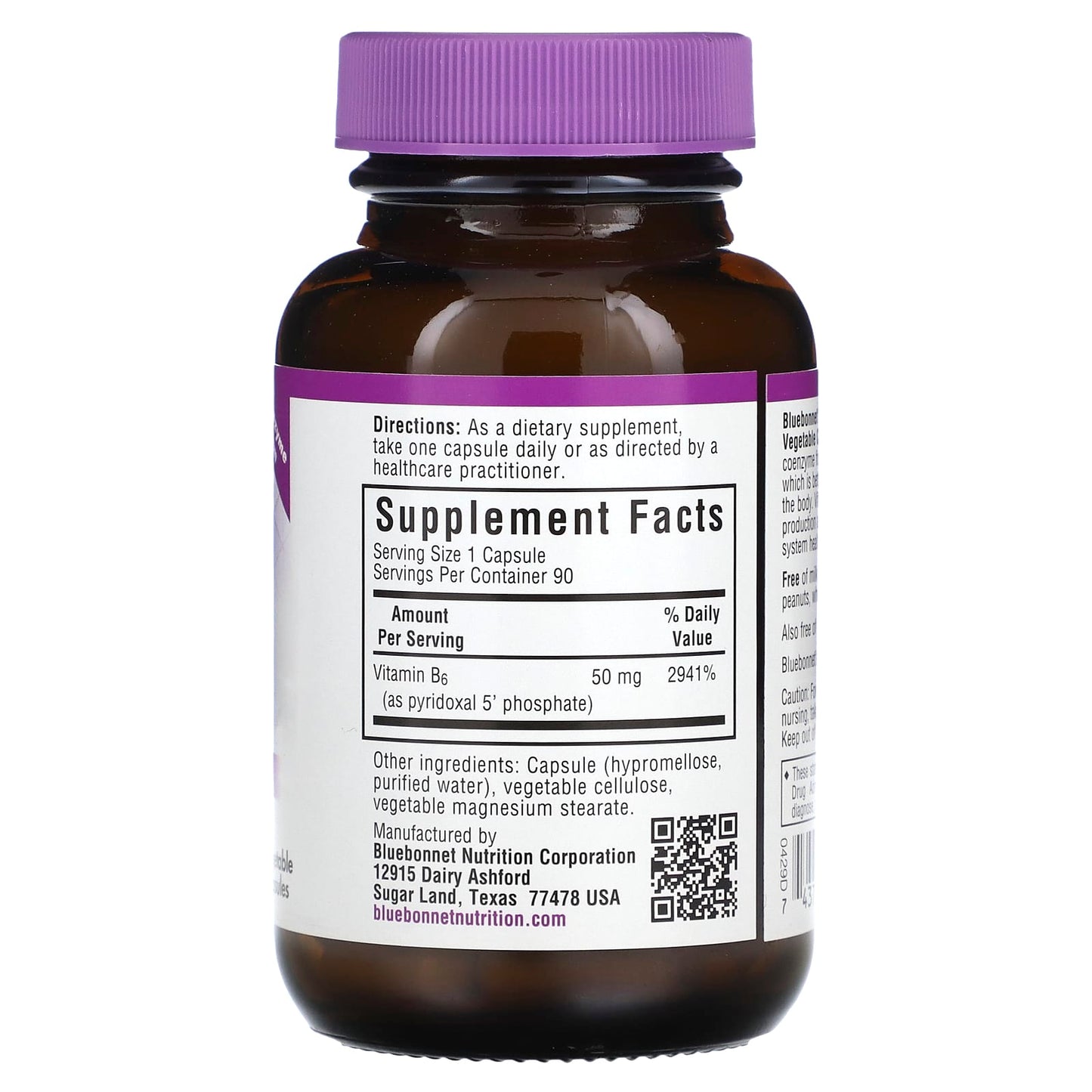 Boost Energy & Immune Health with Bluebonnet's P-5-P 50mg Capsules - Image 2
