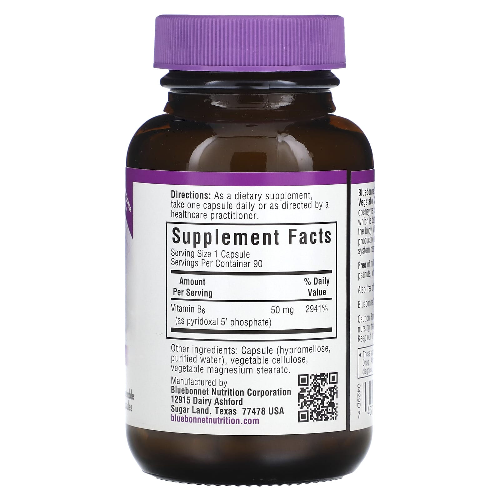 Boost Energy & Immune Health with Bluebonnet's P-5-P 50mg Capsules - Image 2