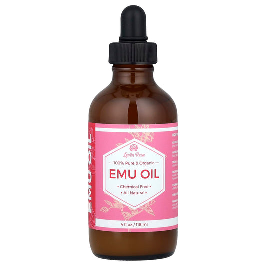 Leven Rose, 100% Pure & Organic Emu Oil, 4 fl oz (118 ml) - Image 1