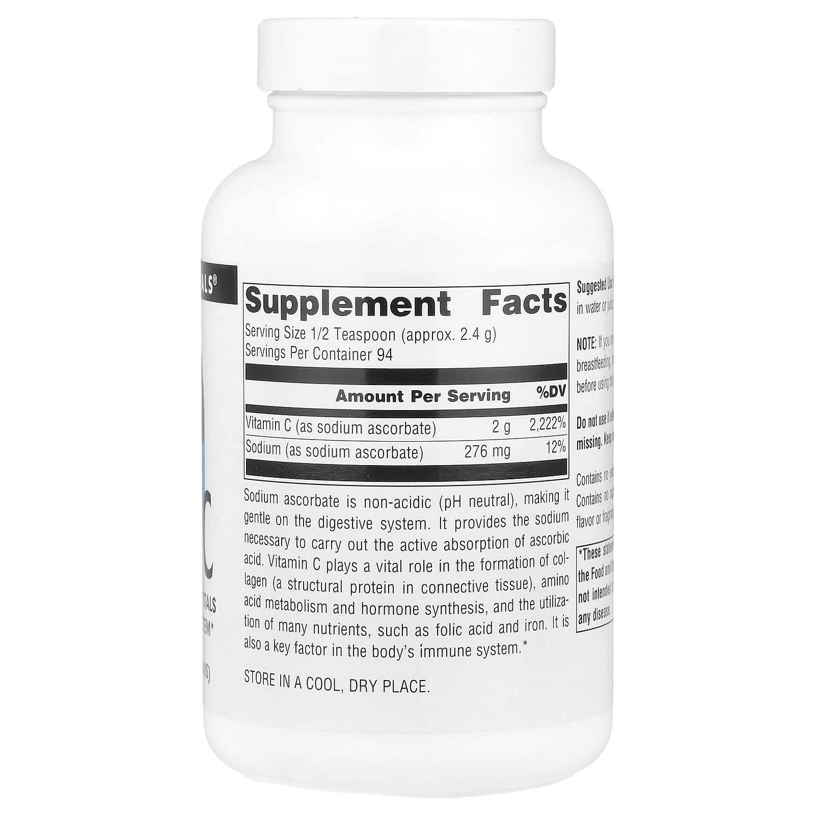 Source Naturals, Vitamin C, 8 oz (226.8 g) - Image 2