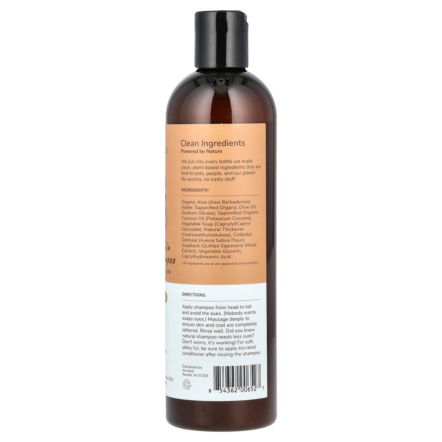 Kin+Kind, Sensitive Skin Natural Shampoo, For Dogs + Cats, Unscented , 12 fl oz (354 ml) - Image 2
