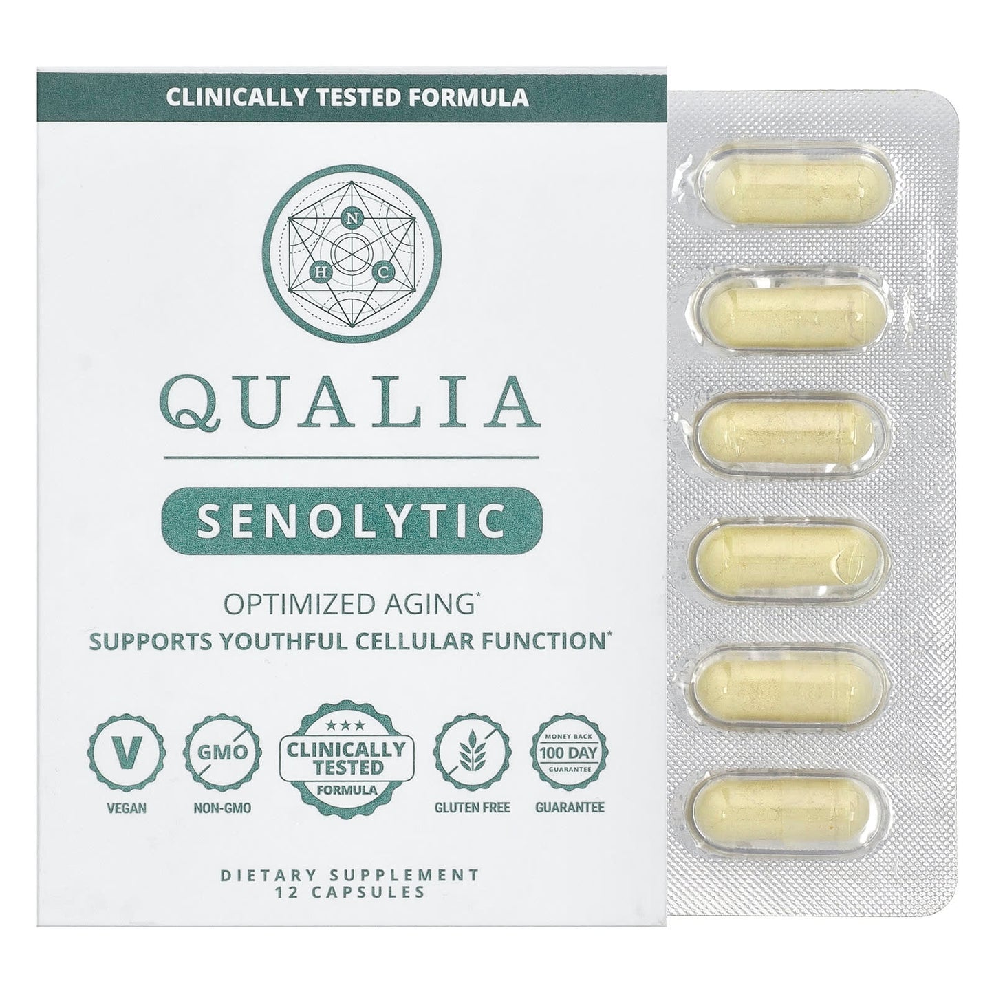 Qualia, Senolytic, 12 Capsules - Image 1