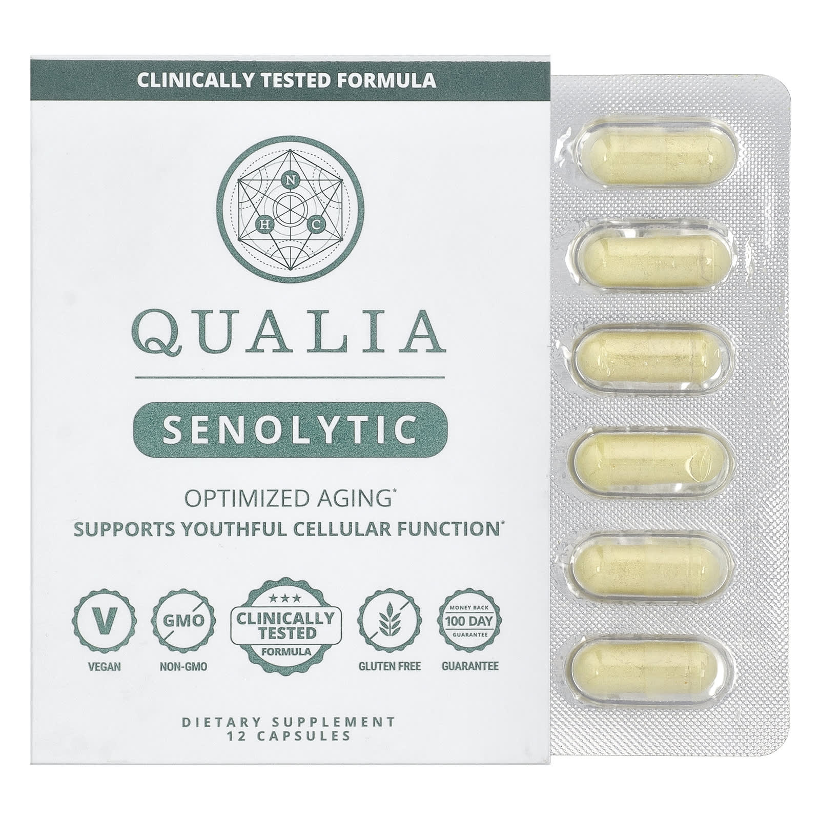 Qualia, Senolytic, 12 Capsules - Image 1